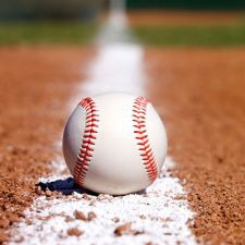 A Baseball Placed On The Field