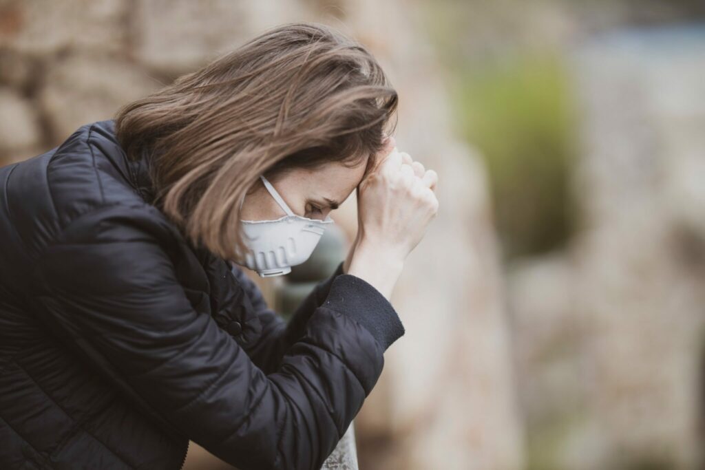 A woman praying