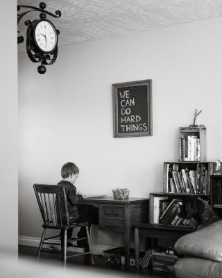 A Kid Studying
